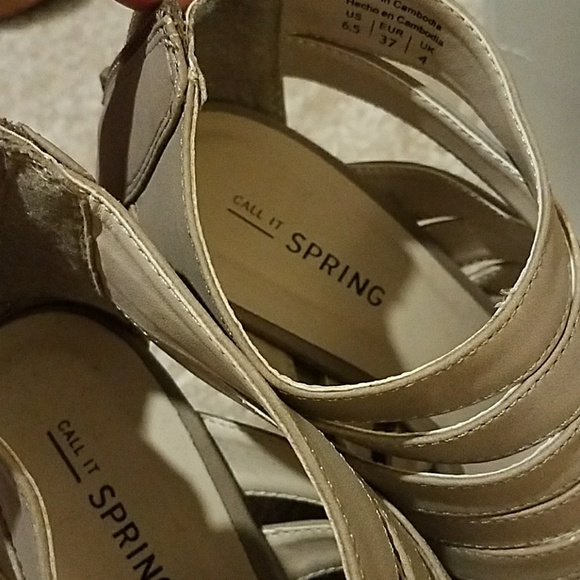 Tan wedge platforms - Picture 2 of 6